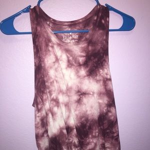 Violet Tie-Dye Print Tank Top